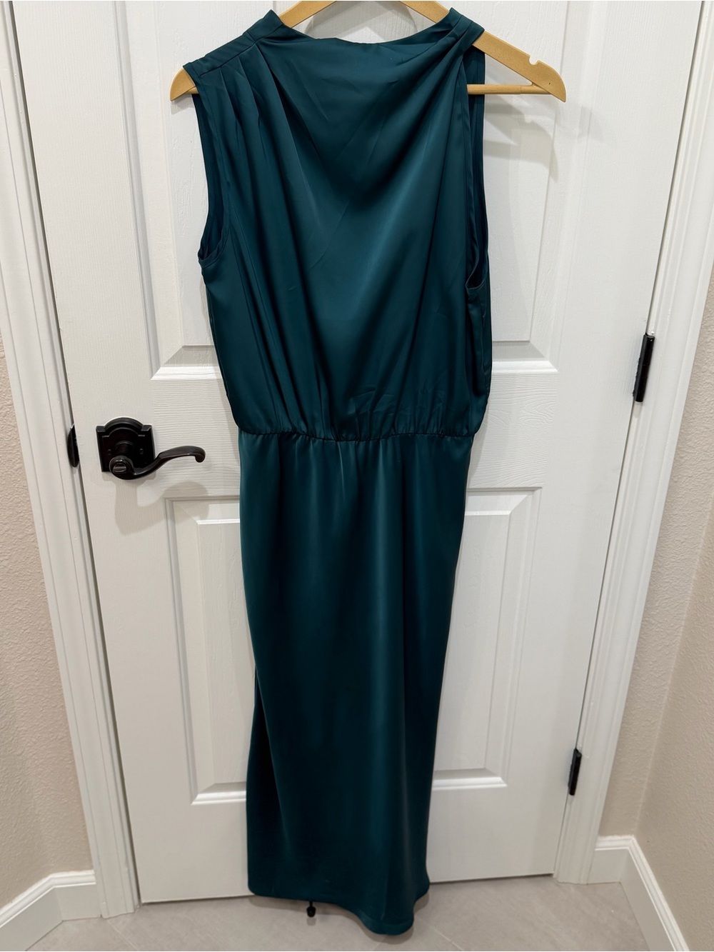 NWT PrettyGarden Teal Sleeveless High-Neck Dress - Picture 2 of 7